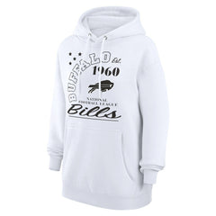 Buffalo Bills Starter Unisex Arch Team Fleece Pullover Hoodie White | NFL