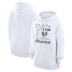 Chicago Bears Starter Unisex Arch Team Fleece Pullover Hoodie White | NFL