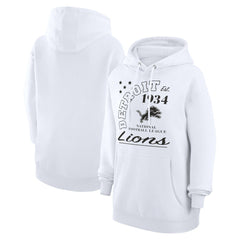 Detroit Lions Starter Unisex Arch Team Fleece Pullover Hoodie White | NFL