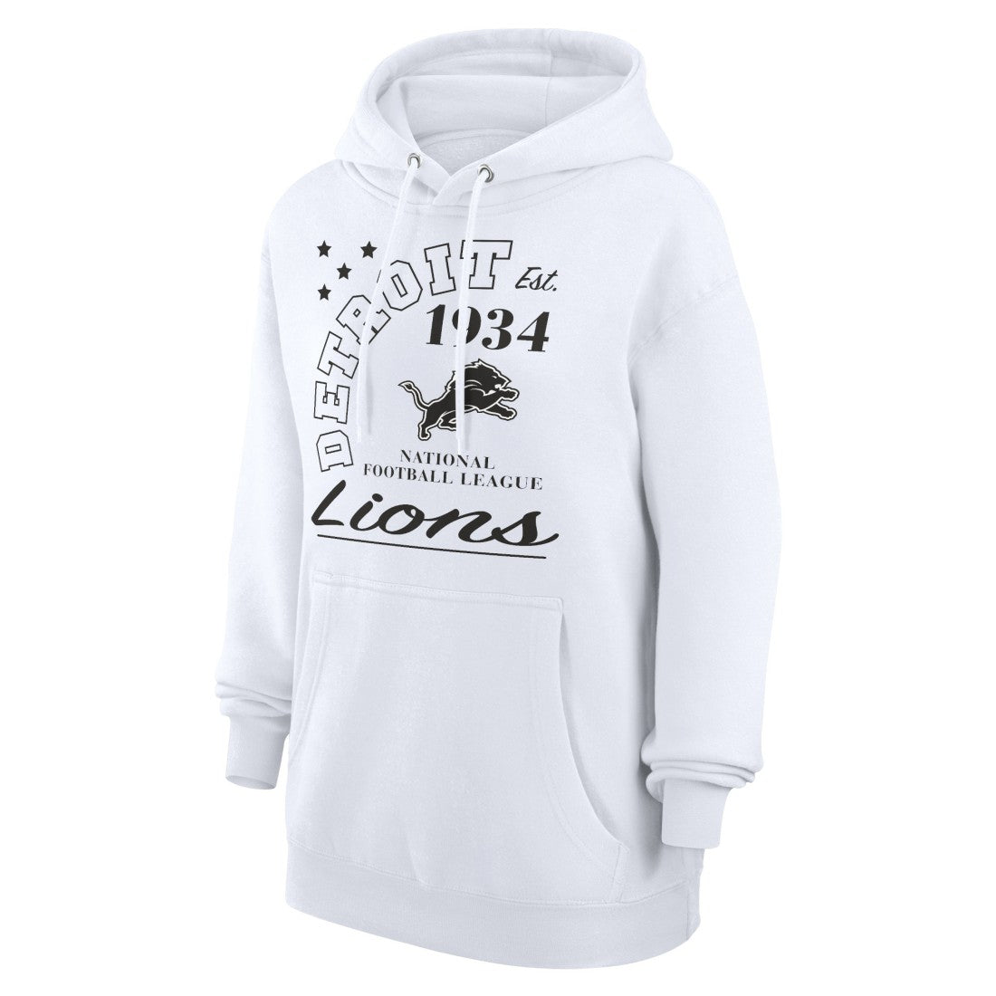 Detroit Lions Starter Unisex Arch Team Fleece Pullover Hoodie White | NFL