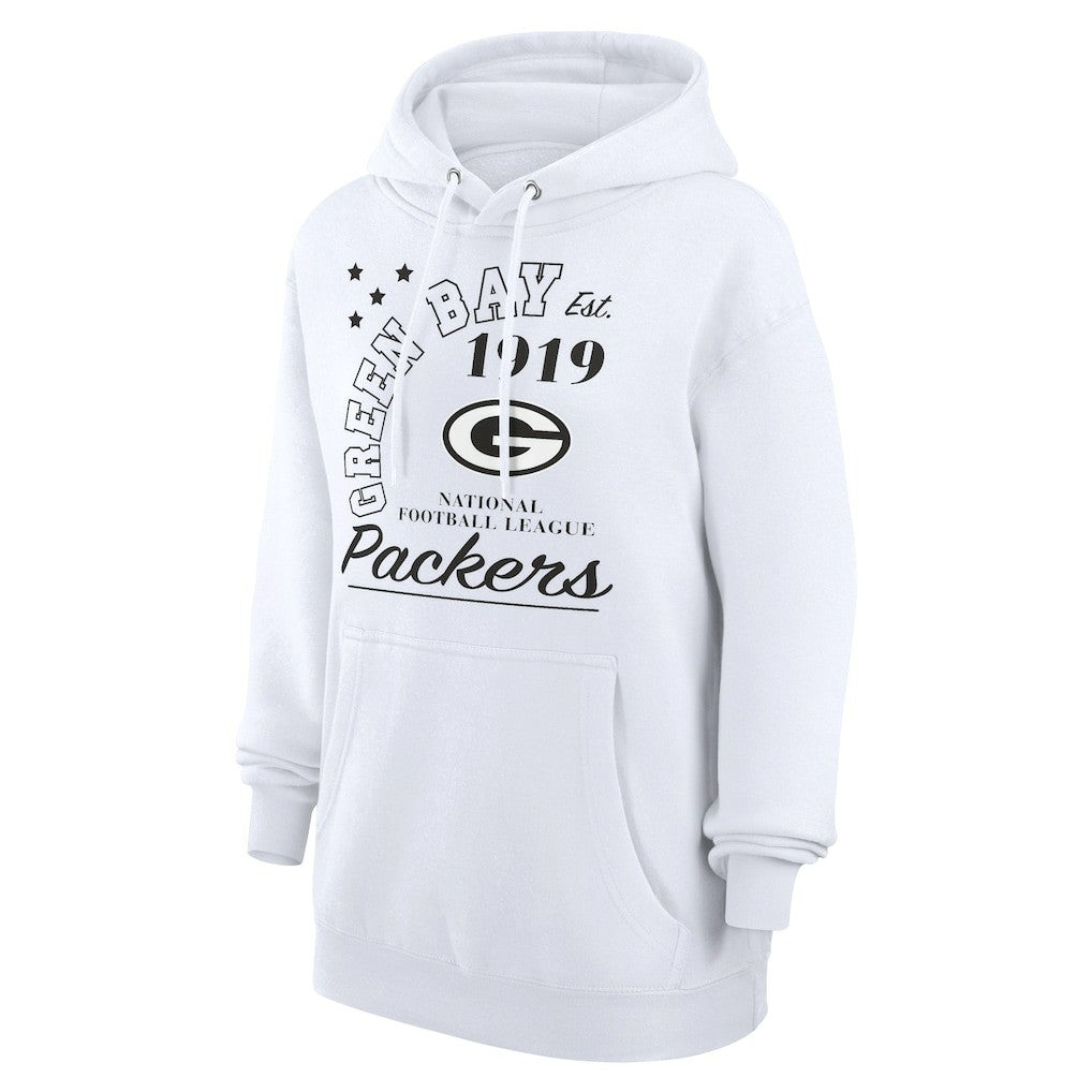 Green Bay Packers Starter Unisex Arch Team Fleece Pullover Hoodie White | NFL