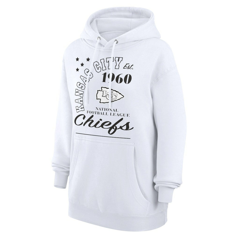Kansas City Chiefs Starter Unisex Arch Team Fleece Pullover Hoodie White | NFL
