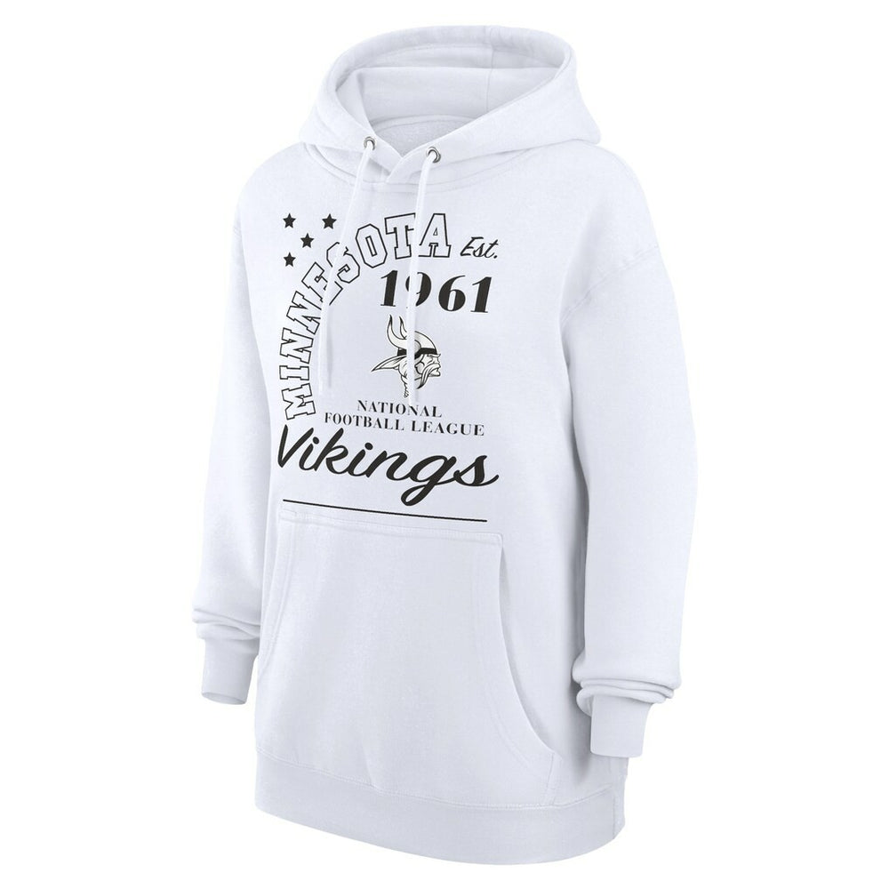 Minnesota Vikings Starter Unisex Arch Team Fleece Pullover Hoodie White | NFL