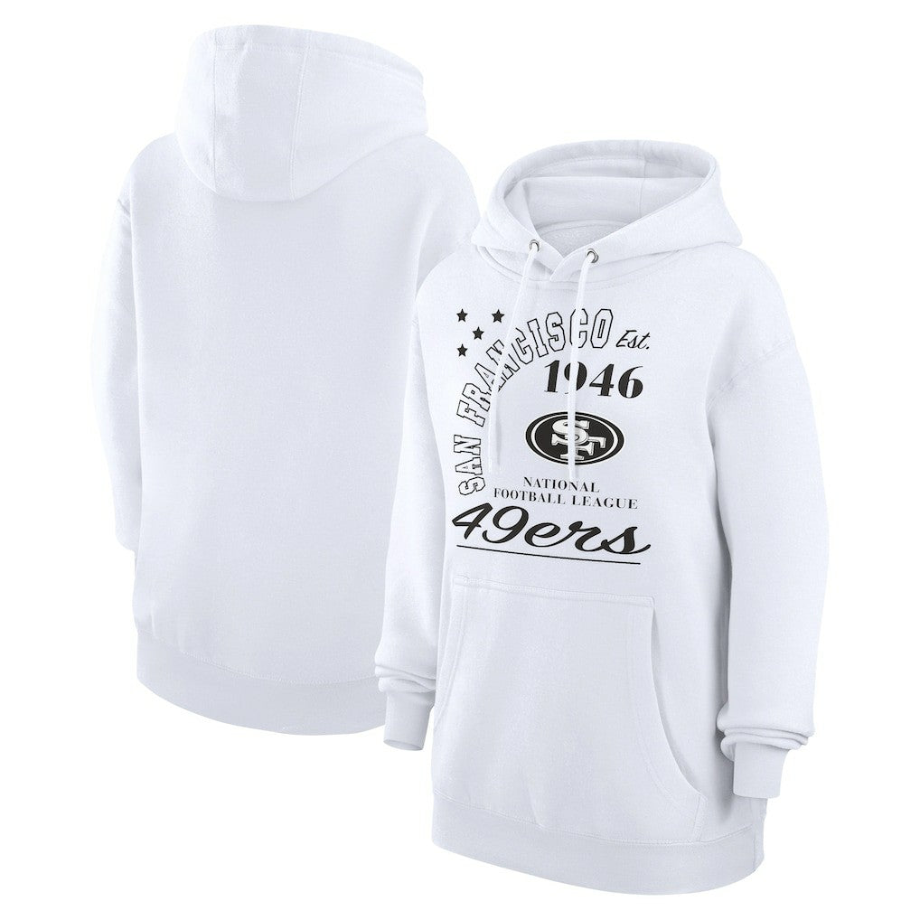 San Francisco 49ers Starter Unisex Arch Team Fleece Pullover Hoodie White | NFL