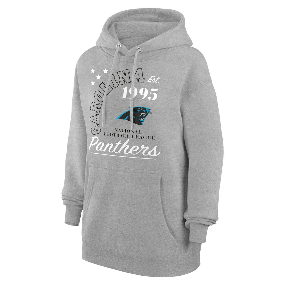 Carolina Panthers Starter Unisex Arch Team Fleece Pullover Hoodie Heather Gray | NFL