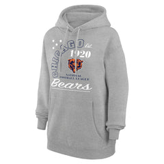 Chicago Bears Starter Unisex Arch Team Fleece Pullover Hoodie Heather Gray | NFL