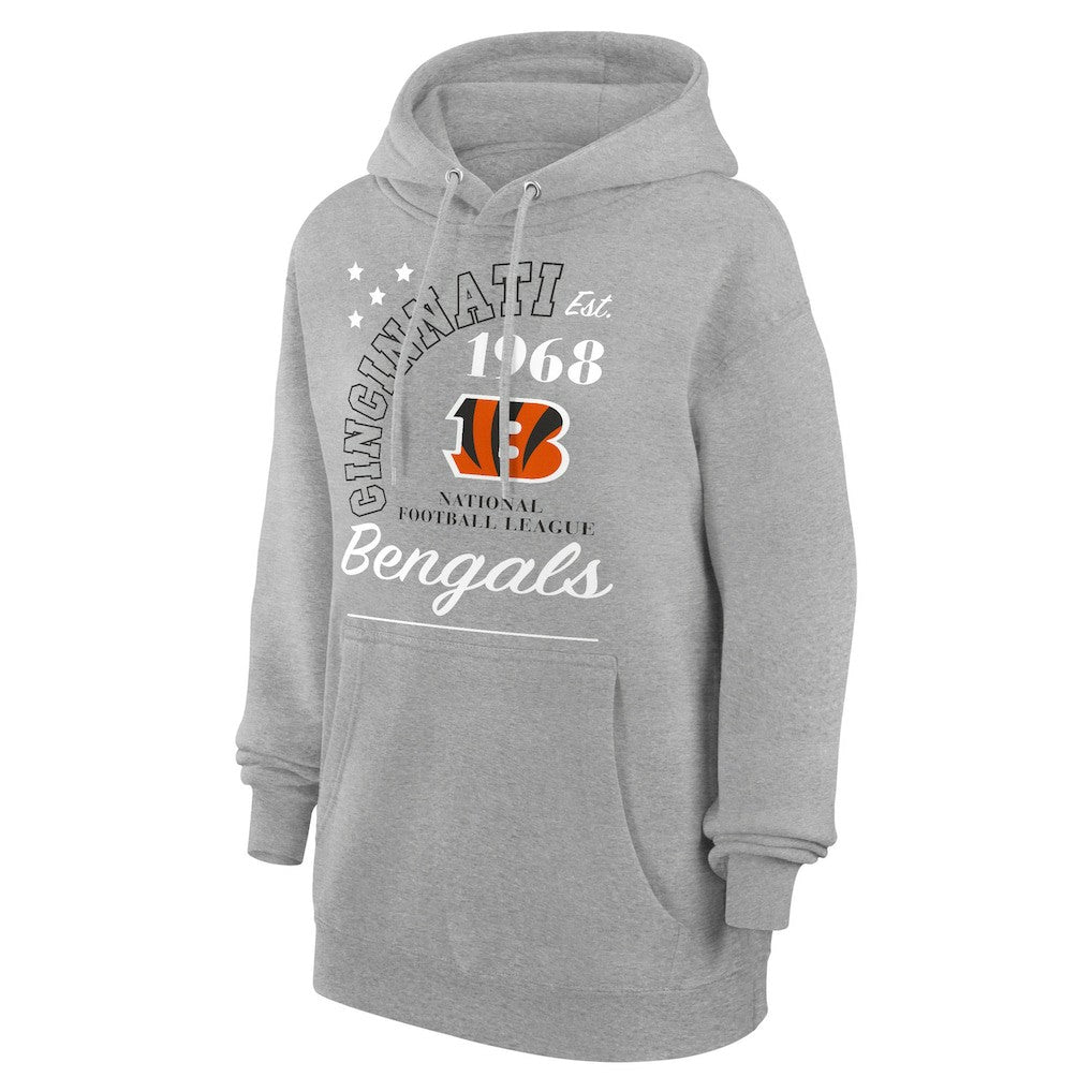 Cincinnati Bengals Starter Unisex Arch Team Fleece Pullover Hoodie Heather Gray | NFL