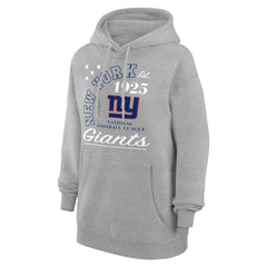 New York Giants Starter Unisex Arch Team Fleece Pullover Hoodie Heather Gray | NFL