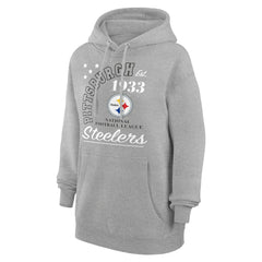 Pittsburgh Steelers Starter Unisex Arch Team Fleece Pullover Hoodie Heather Gray | NFL