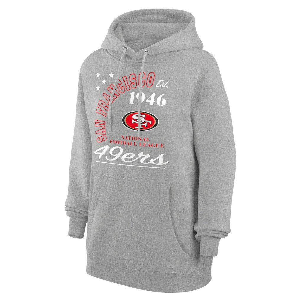 San Francisco 49ers Starter Unisex Arch Team Fleece Pullover Hoodie Heather Gray | NFL