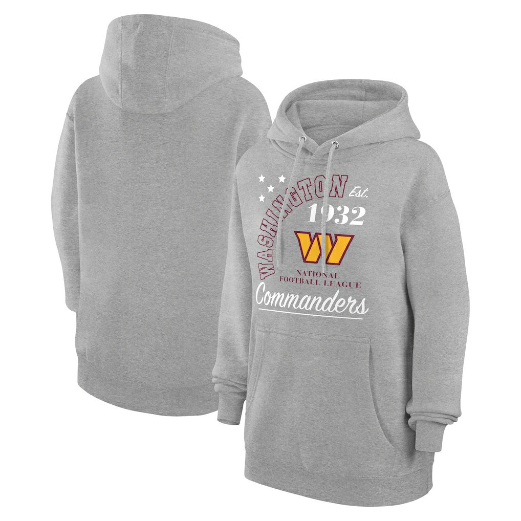 Washington Commanders Starter Unisex Arch Team Fleece Pullover Hoodie Heather Gray | NFL