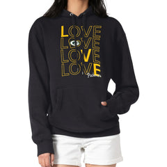 Green Bay Packers G-III 4Her by Carl Banks Women's Love Graphic Pullover Hoodie Black | NFL