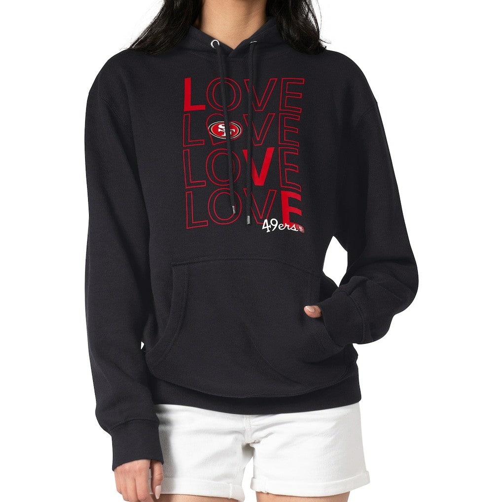 San Francisco 49ers G-III 4Her by Carl Banks Women's Love Graphic Pullover Hoodie Black | NFL