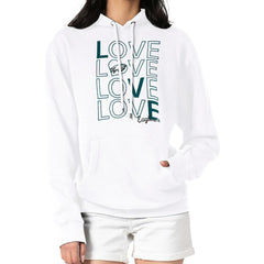 Philadelphia Eagles G-III 4Her by Carl Banks Women's Love Graphic Pullover Hoodie White | NFL