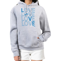 Detroit Lions G-III 4Her by Carl Banks Women's Love Graphic Pullover Hoodie Heather Gray | NFL