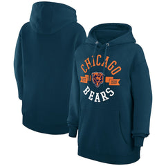 Chicago Bears G-III 4Her by Carl Banks Women's City Graphic Team Fleece Pullover Hoodie Navy | NFL