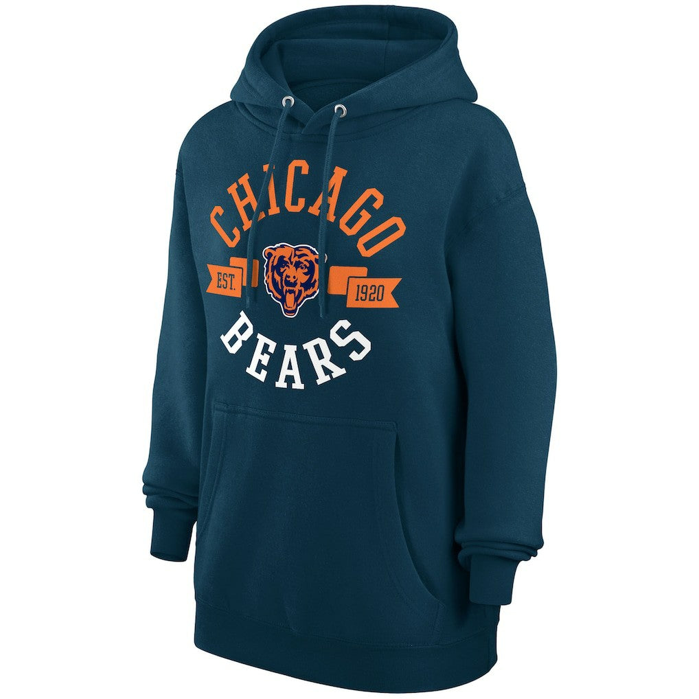 Chicago Bears G-III 4Her by Carl Banks Women's City Graphic Team Fleece Pullover Hoodie Navy | NFL