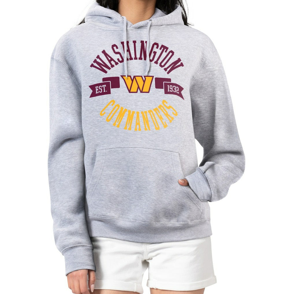 Washington Commanders G-III 4Her by Carl Banks Women's City Graphic Team Fleece Pullover Hoodie Heather Gray | NFL