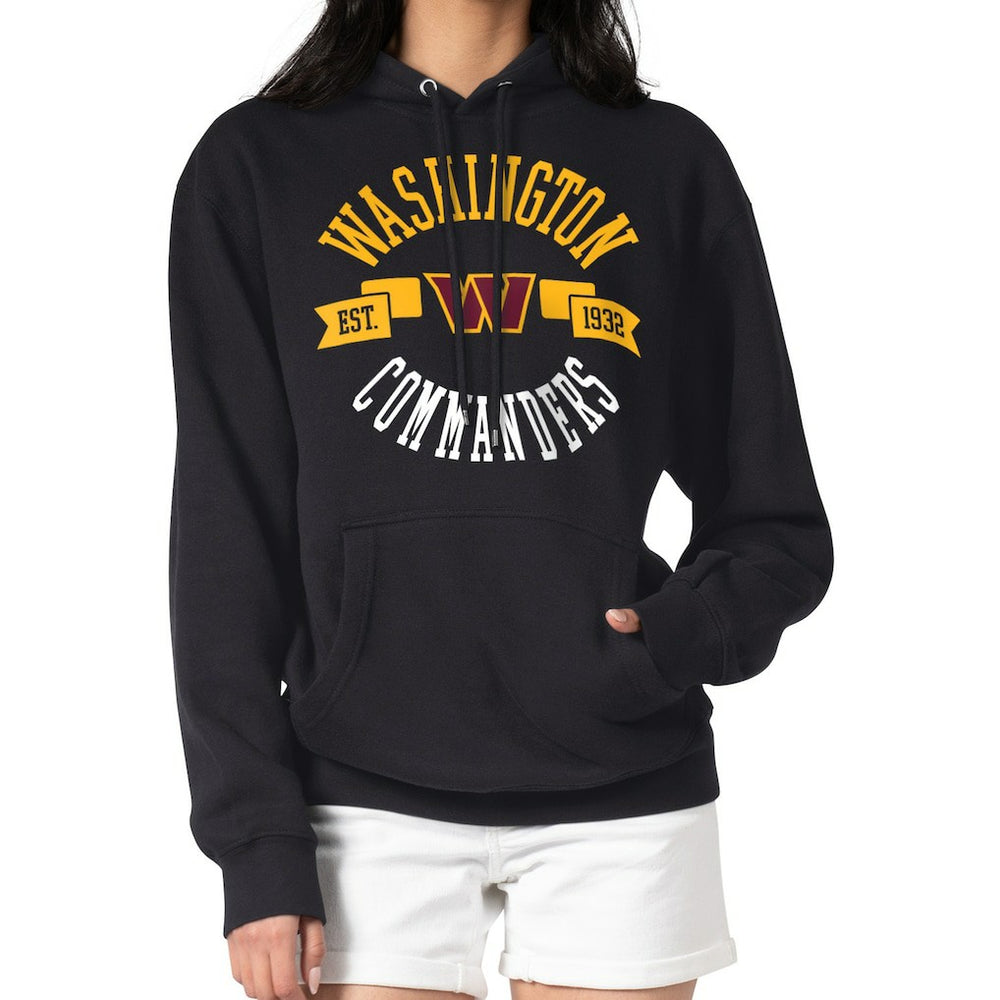 Washington Commanders G-III 4Her by Carl Banks Women's City Graphic Team Fleece Pullover Hoodie Black | NFL