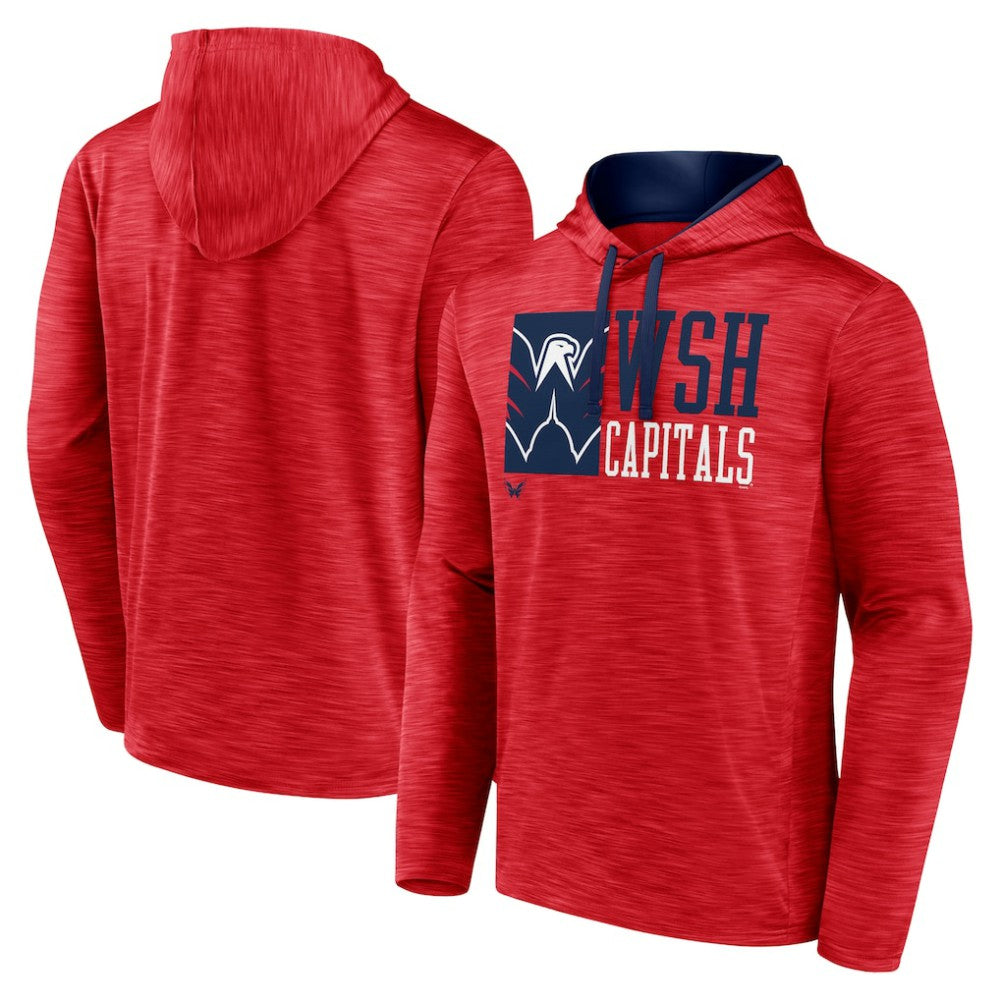 Washington Capitals Fanatics Never Quit Pullover Hoodie - Red - NHL