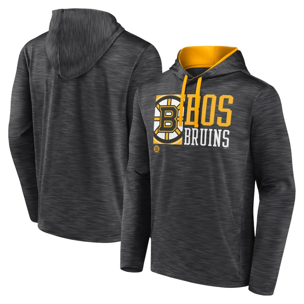 Boston Bruins Fanatics Never Quit Pullover Hoodie - Charcoal - NHL