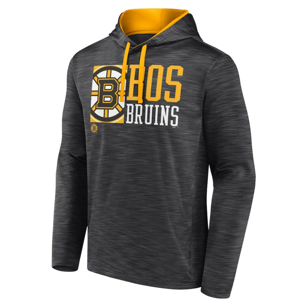 Boston Bruins Fanatics Never Quit Pullover Hoodie - Charcoal - NHL