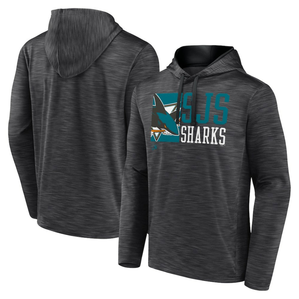 San Jose Sharks Fanatics Never Quit Pullover Hoodie - Charcoal - NHL