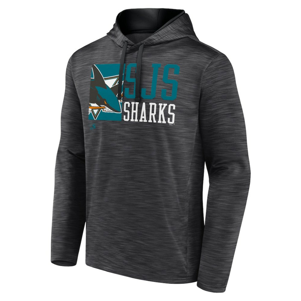 San Jose Sharks Fanatics Never Quit Pullover Hoodie - Charcoal - NHL