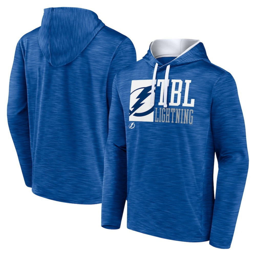 Tampa Bay Lightning Fanatics Never Quit Pullover Hoodie - Blue - NHL