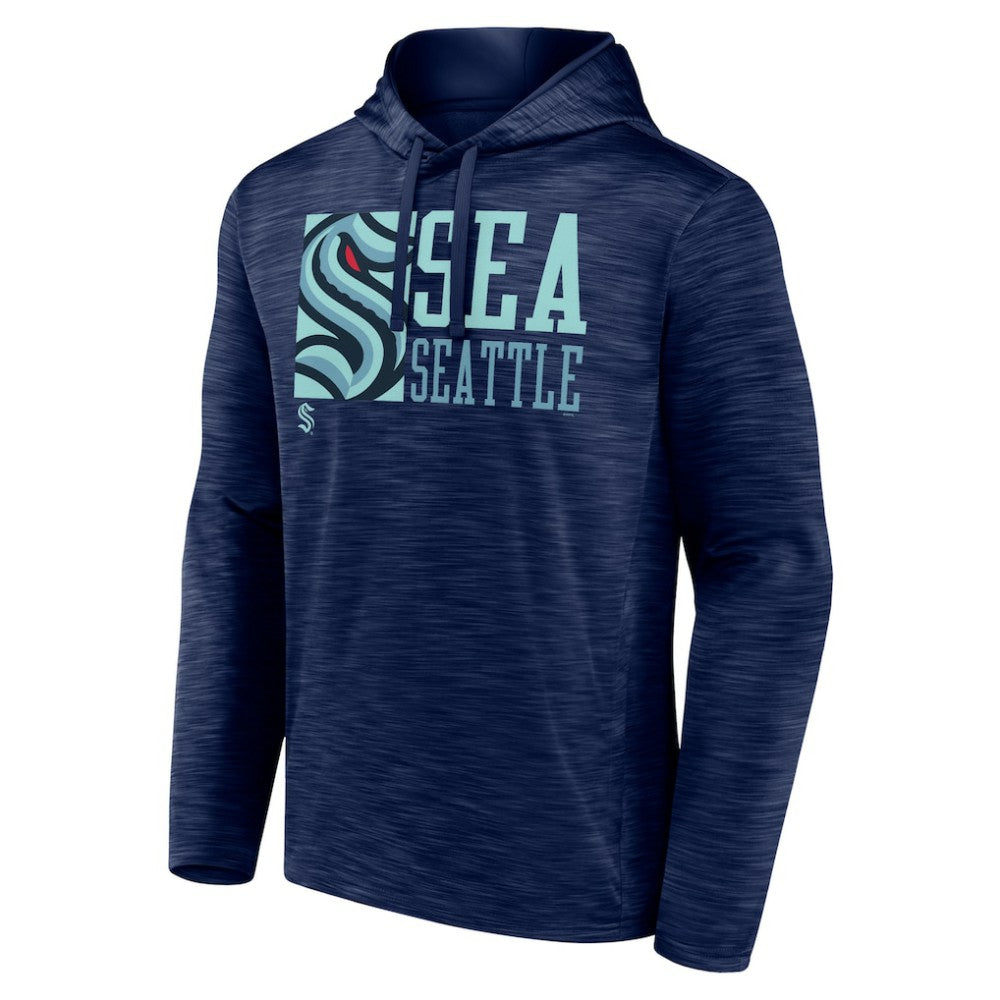Seattle Kraken Fanatics Never Quit Pullover Hoodie - Deep Sea Blue - NHL