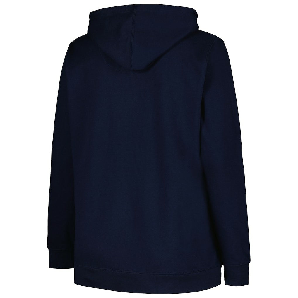 Chicago Bears Women's Plus Size Heart and Soul V-Neck Pullover Hoodie Navy | Fanatics