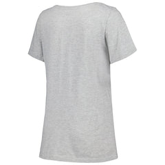 Las Vegas Raiders Women's Plus Size Arch Over Logo T-Shirt Heather Gray | Fanatics