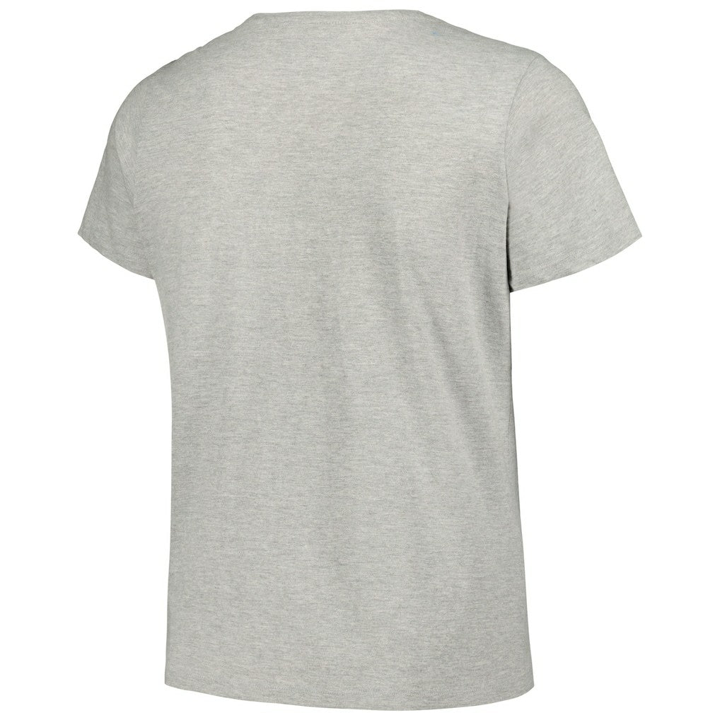 New Orleans Saints Women's Plus Size Arch Over Logo T-Shirt Heather Gray | Fanatics