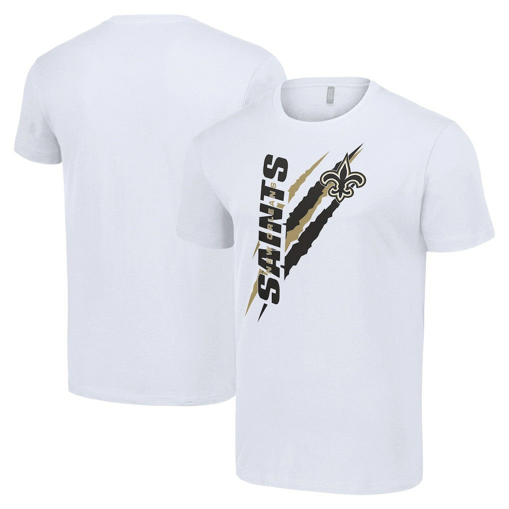 New Orleans Saints Starter Color Scratch T-Shirt White | NFL
