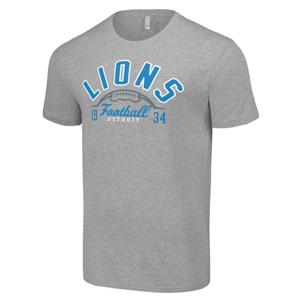 Detroit Lions Starter Half Ball Team T-Shirt Heather Gray | NFL