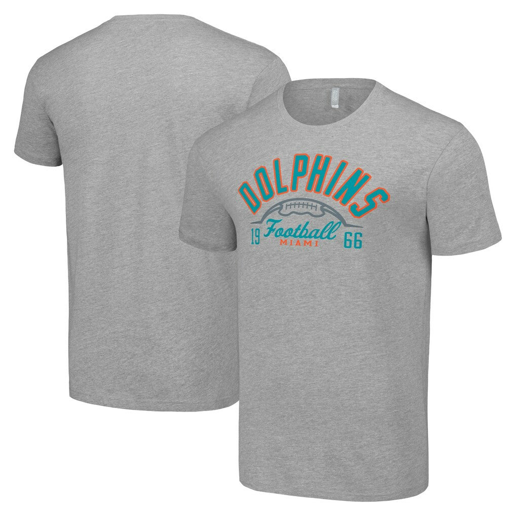 Miami Dolphins Starter Half Ball Team T-Shirt Heather Gray | NFL