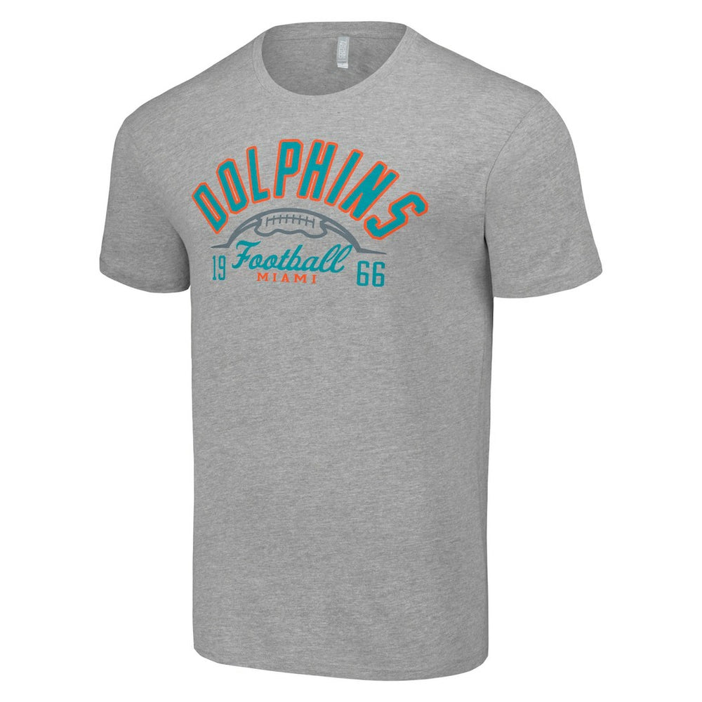 Miami Dolphins Starter Half Ball Team T-Shirt Heather Gray | NFL