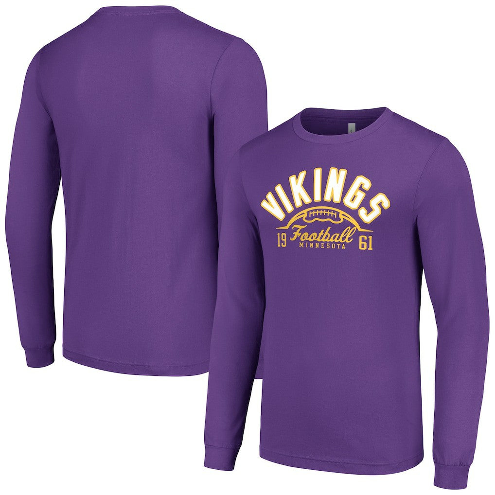 Minnesota Vikings Starter Half Ball Team Long Sleeve T-Shirt Purple | NFL