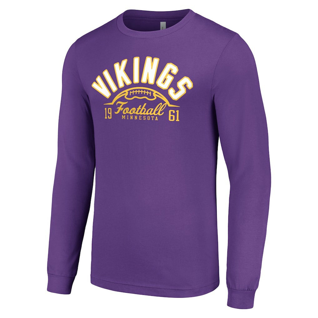 Minnesota Vikings Starter Half Ball Team Long Sleeve T-Shirt Purple | NFL