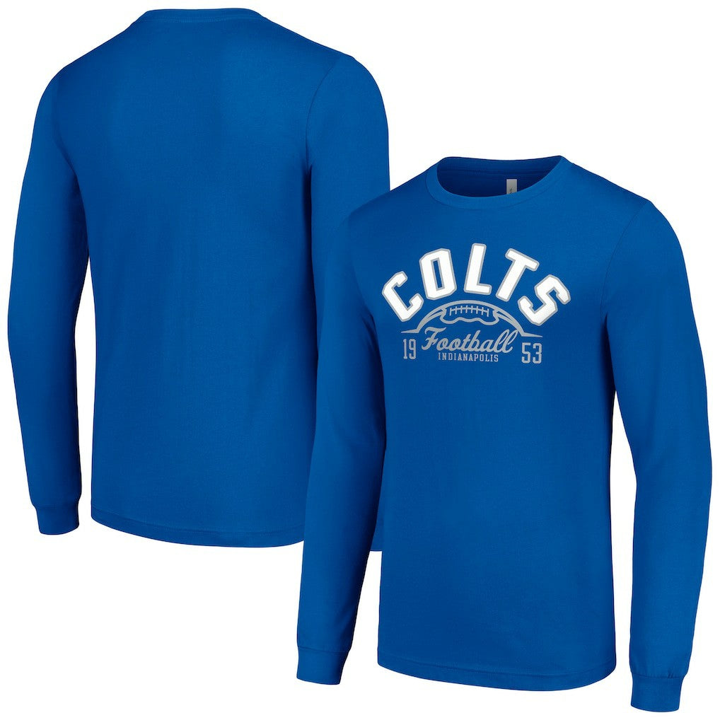 Indianapolis Colts Starter Half Ball Team Long Sleeve T-Shirt Royal | NFL