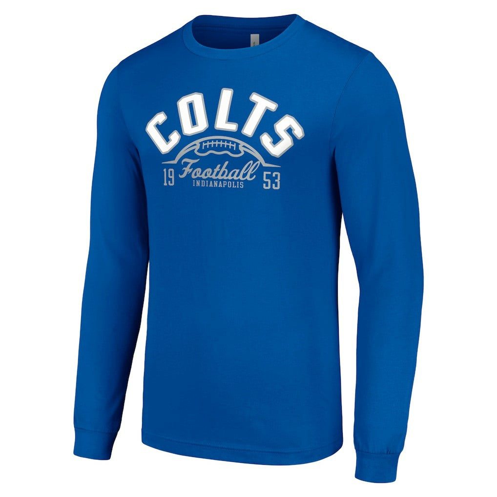 Indianapolis Colts Starter Half Ball Team Long Sleeve T-Shirt Royal | NFL