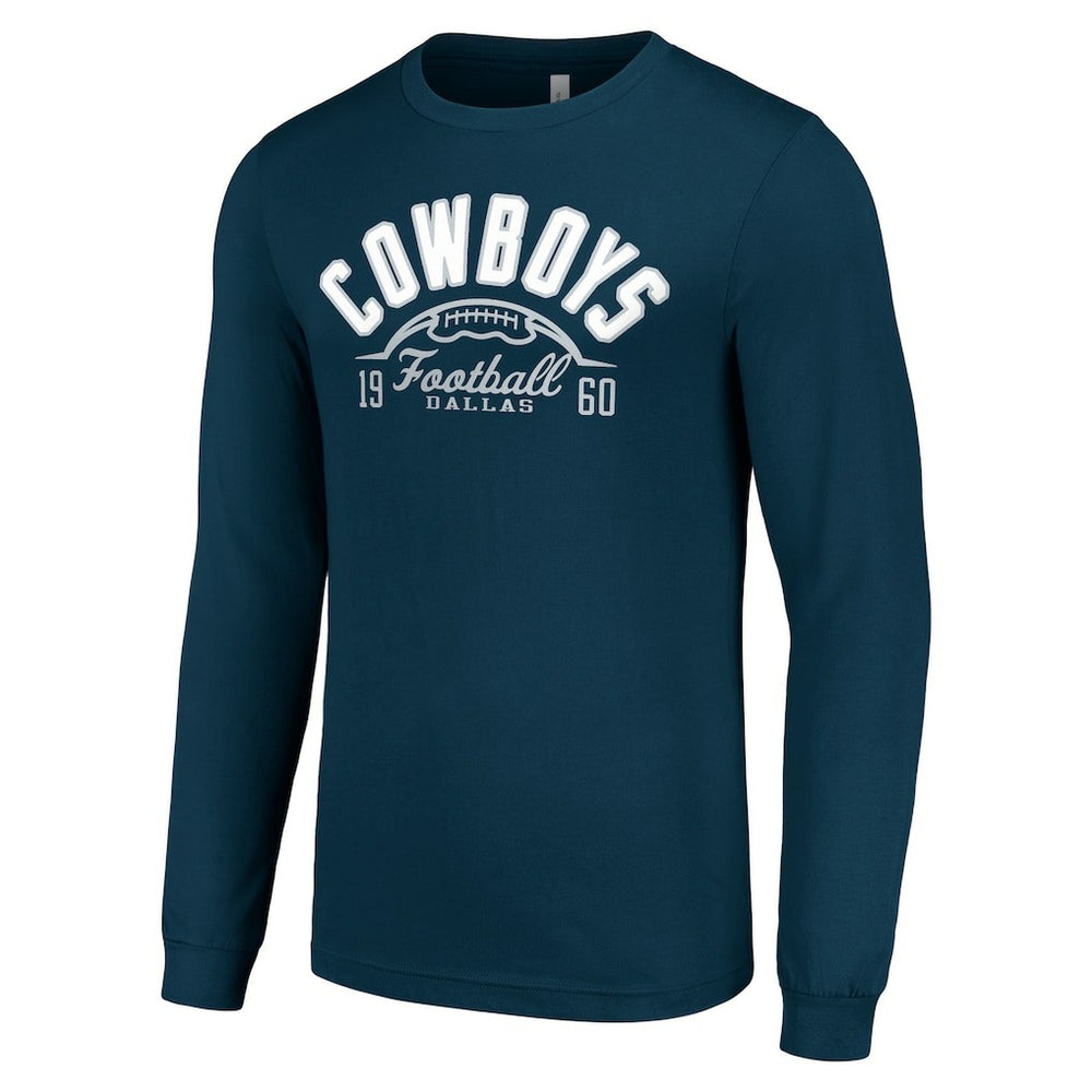 Dallas Cowboys Starter Half Ball Team Long Sleeve T-Shirt Navy | NFL