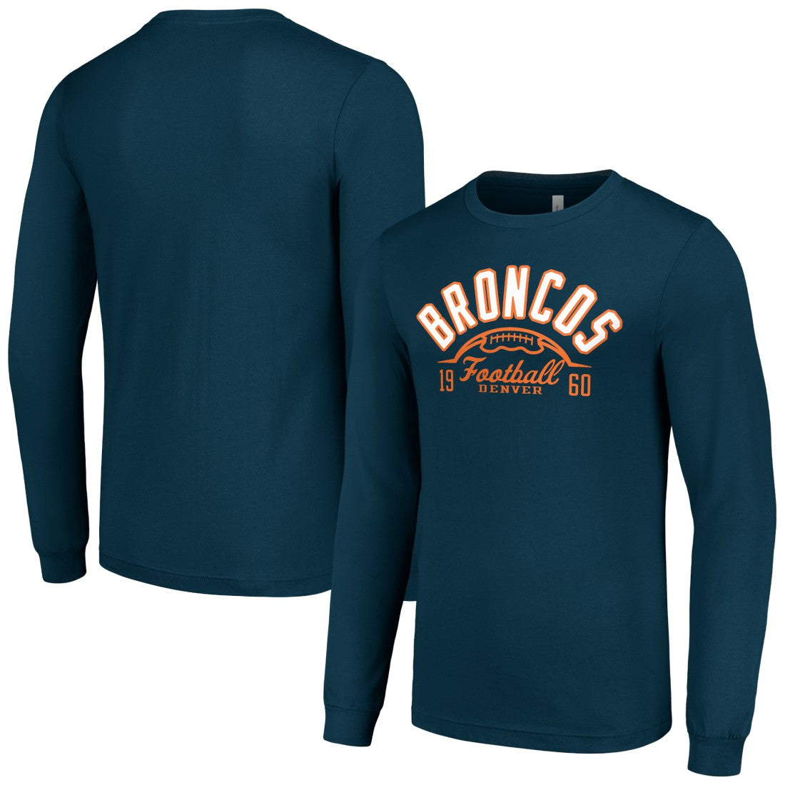 Denver Broncos Starter Half Ball Team Long Sleeve T-Shirt Navy | NFL