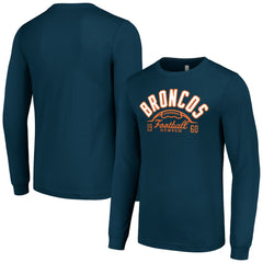 Denver Broncos Starter Half Ball Team Long Sleeve T-Shirt Navy | NFL