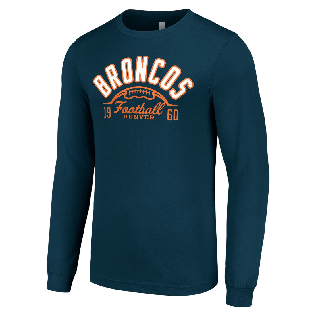 Denver Broncos Starter Half Ball Team Long Sleeve T-Shirt Navy | NFL