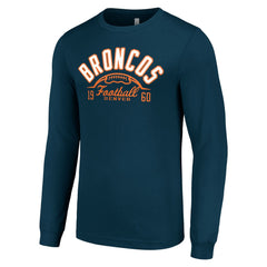 Denver Broncos Starter Half Ball Team Long Sleeve T-Shirt Navy | NFL