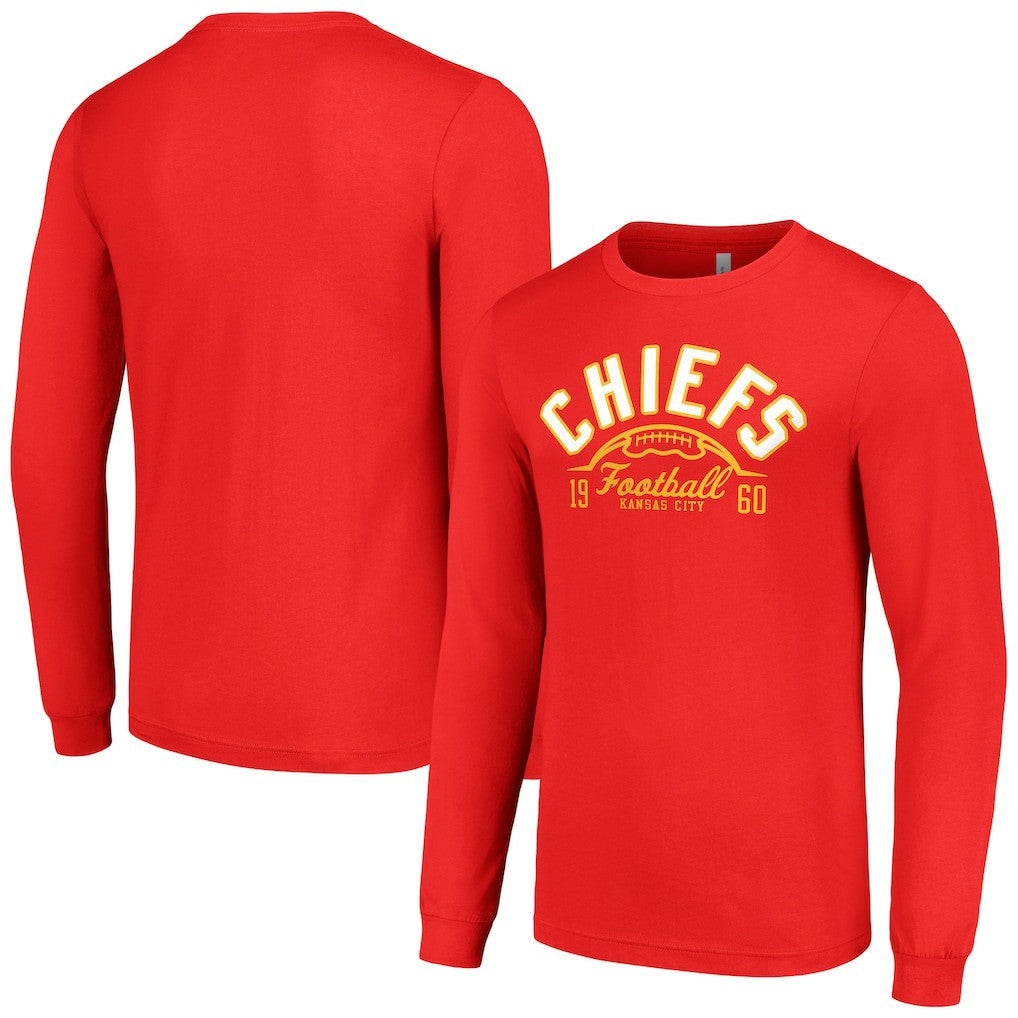 Kansas City Chiefs Starter Half Ball Team Long Sleeve T-Shirt Red | NFL