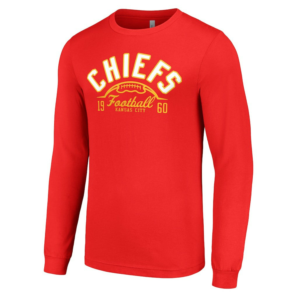 Kansas City Chiefs Starter Half Ball Team Long Sleeve T-Shirt Red | NFL