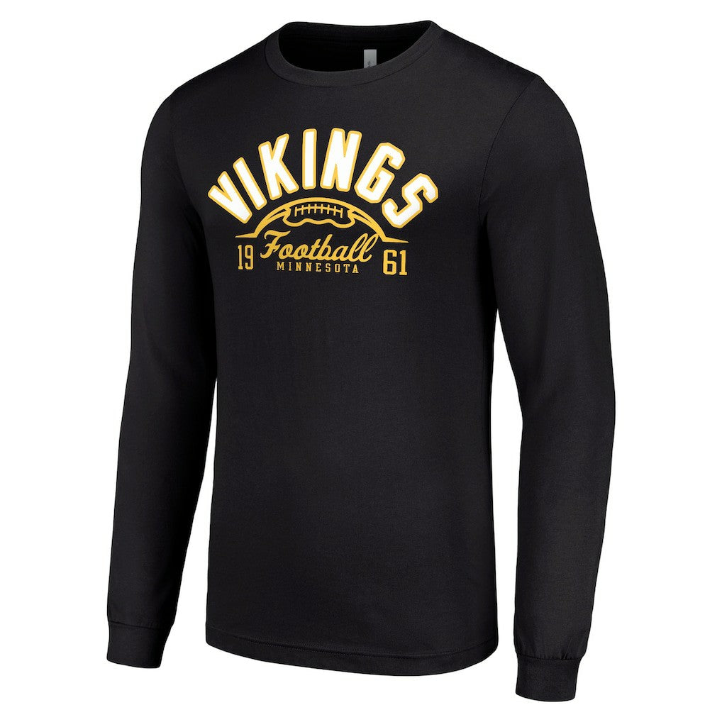 Minnesota Vikings Starter Half Ball Team Long Sleeve T-Shirt Black | NFL
