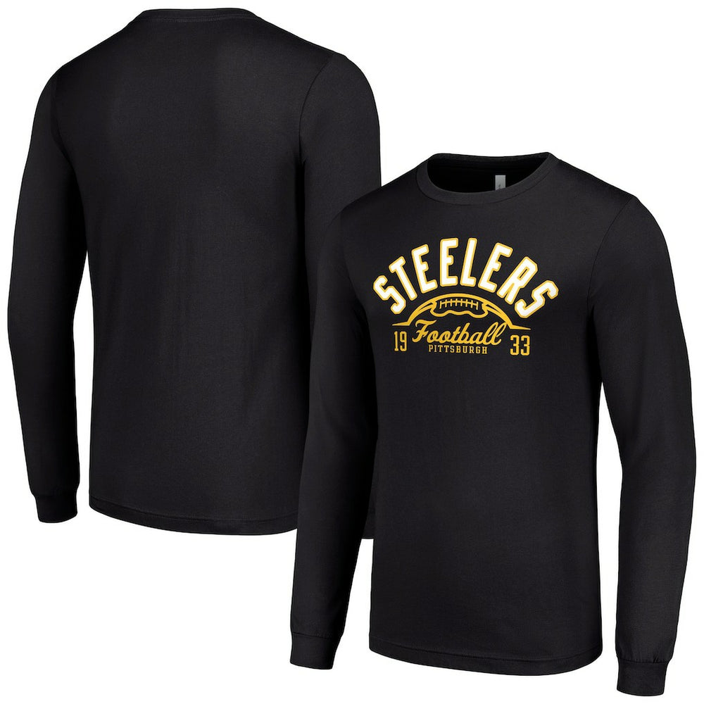 Pittsburgh Steelers Starter Half Ball Team Long Sleeve T-Shirt Black | NFL